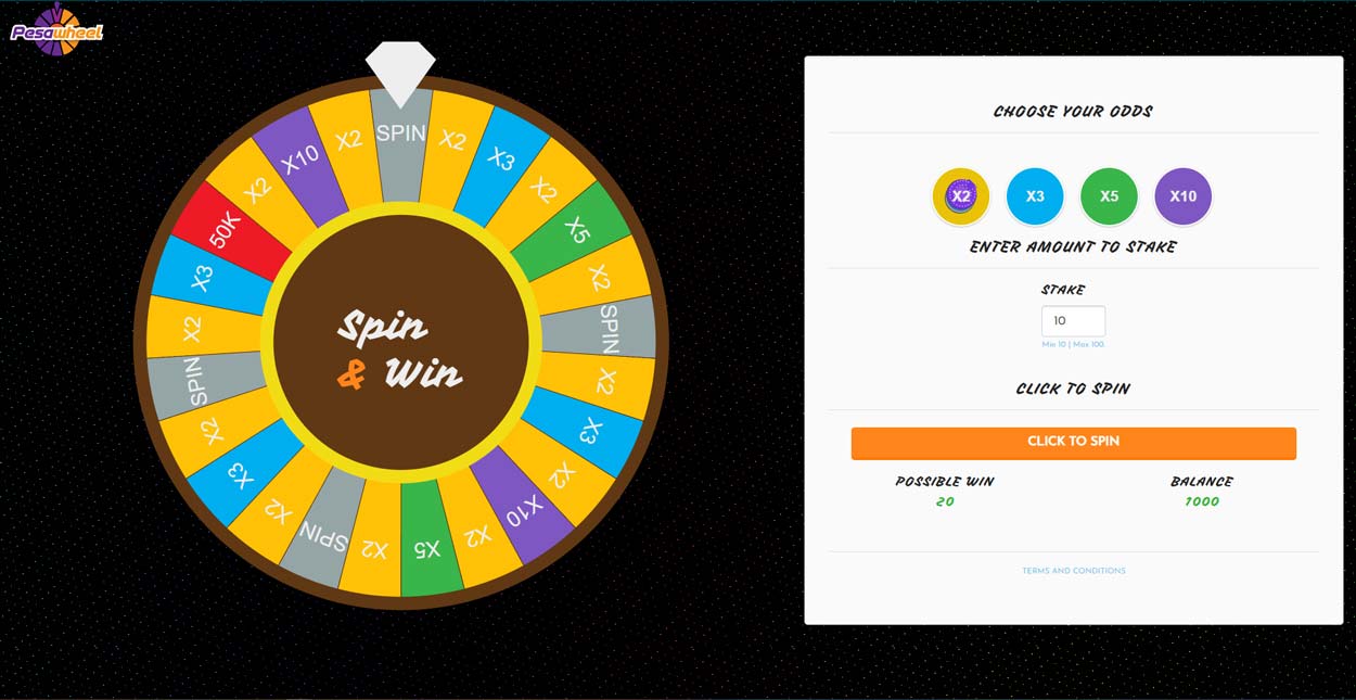 Pesawheel - Spin and Win Game